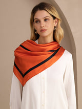 [Orangenes Quadrat] SilkSilky-DE Schals 004