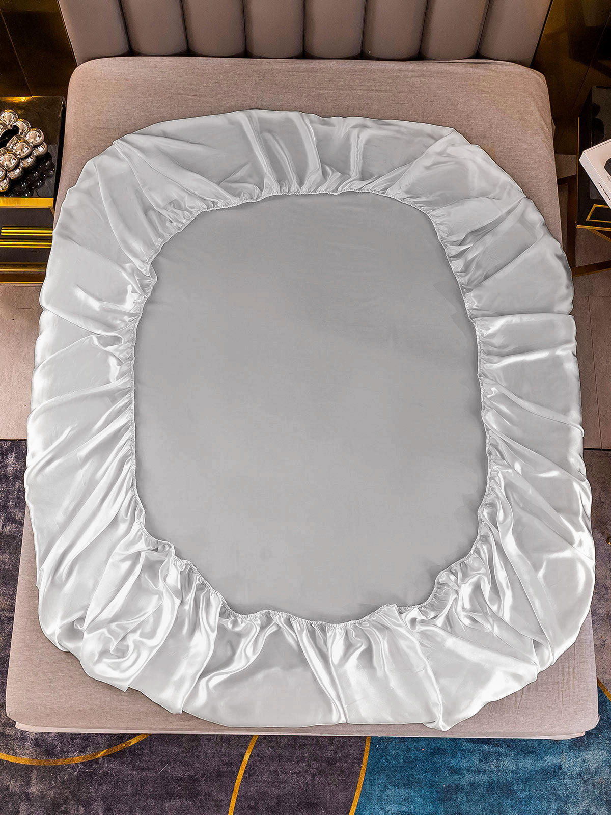 [Silber] SilkSilky-DE 25Momme Reine Seide Sheet 003