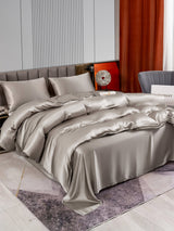 [Grau] SilkSilky-DE 22Momme Bettwäsche Sets 004