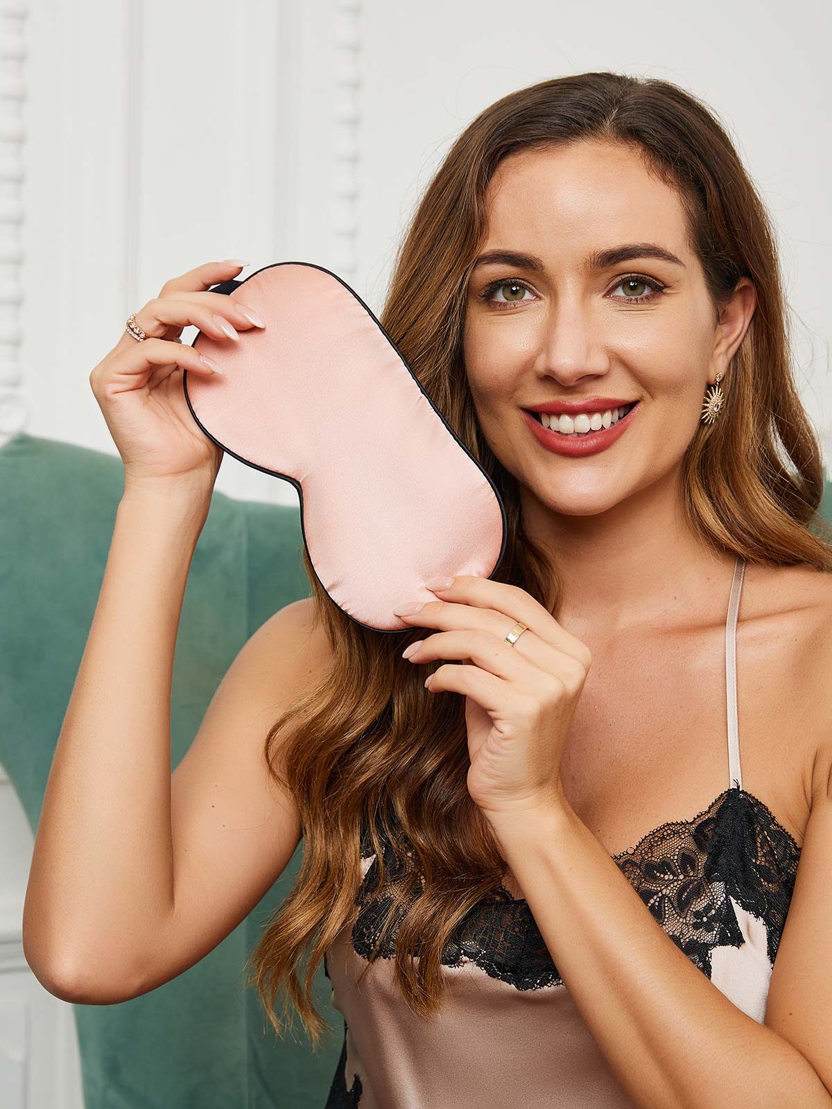 [Rosa] SilkSilky-DE 19Momme Reine Seide Eye Mask 005