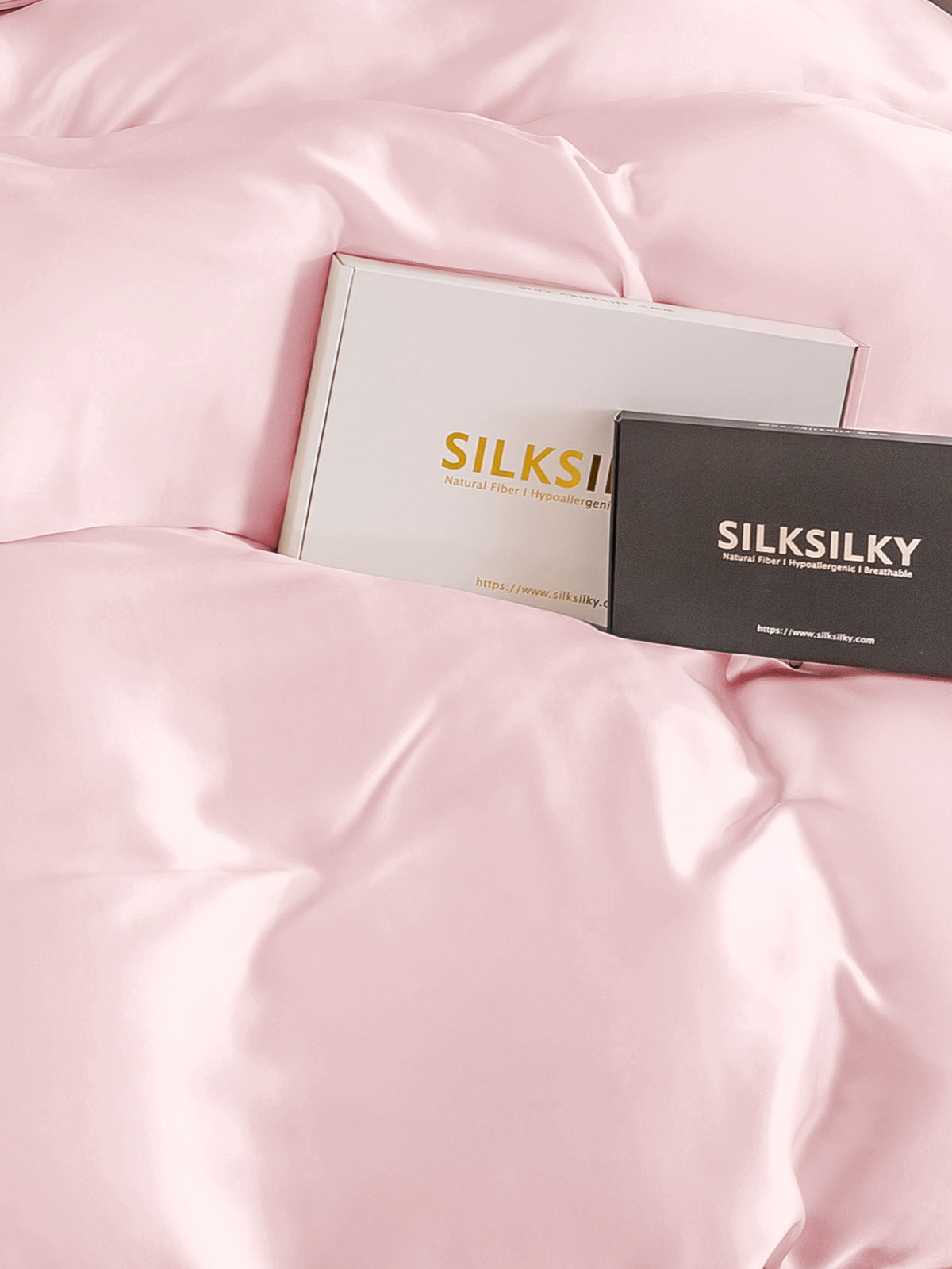 [Rosa] SilkSilky-DE 19Momme Reine Seide Duvet Cover 004