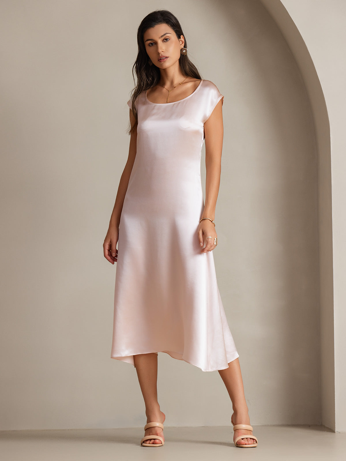 [Rosa] SilkSilky-DE 19Momme Seide Dress 006