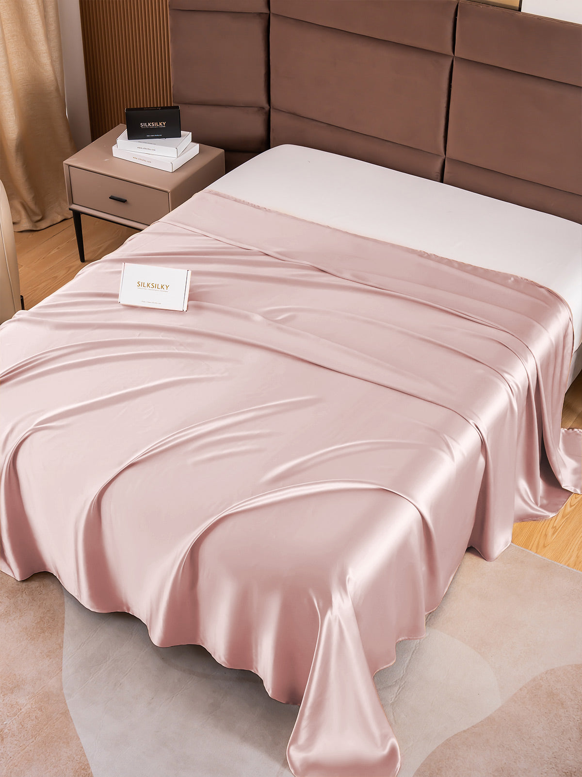 [Blasses Mauve] SilkSilky-DE 19Momme Reine Seide Sheet 001