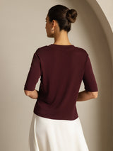 [Windsorwein] SilkSilky-DE Half Sleeve Crew-Ausschnitt T-Shirt 002