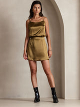 [Braun] SilkSilky-DE Spaghetti Strap Cami Top 007