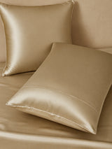 [Beige+Khaki] SilkSilky-DE Bettwäsche Sets 004