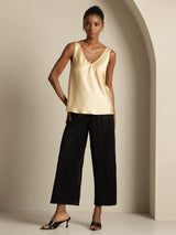 [Champagner] SilkSilky-DE Sleeveless V Neck Cami Top 008