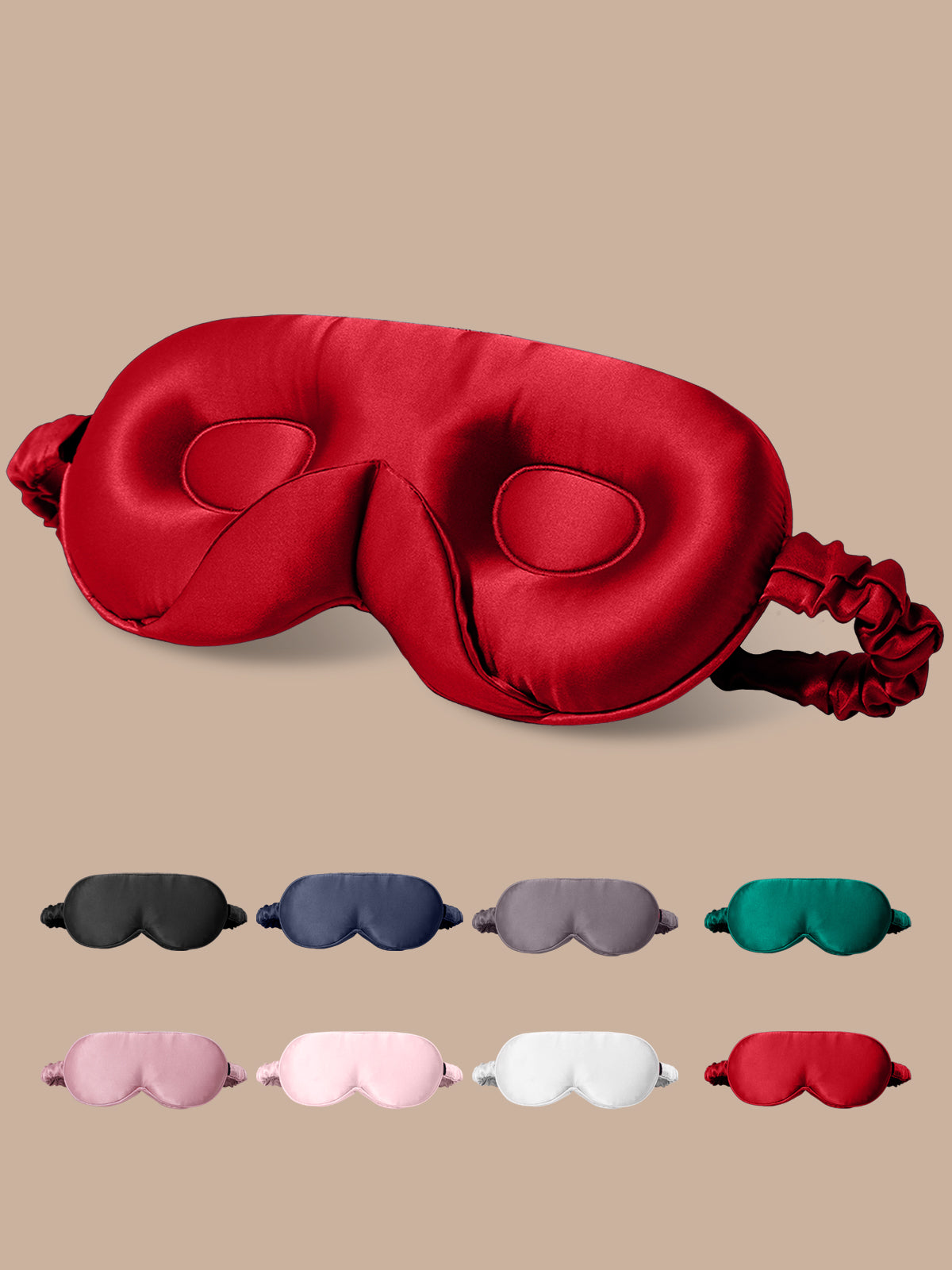 [Rotwein] SilkSilky-DE Reine Seide Eye Mask 001