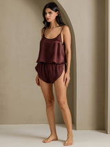 [Braun] SilkSilky-DE Spaghetti Strap Camisole-Set 010