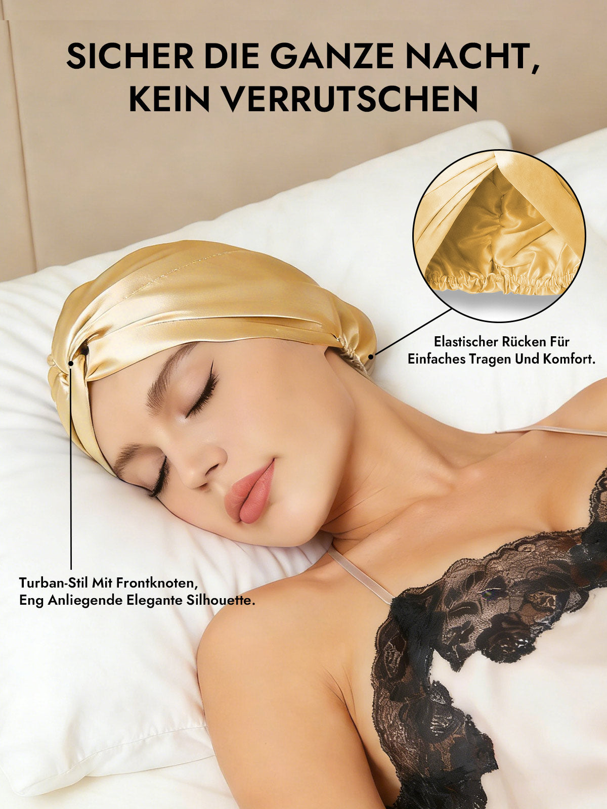 [Champagner] SilkSilky-DE Schlafmützen 006