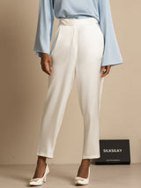 [Weiß] SilkSilky-DE 19Momme Seide Womens Pants 001