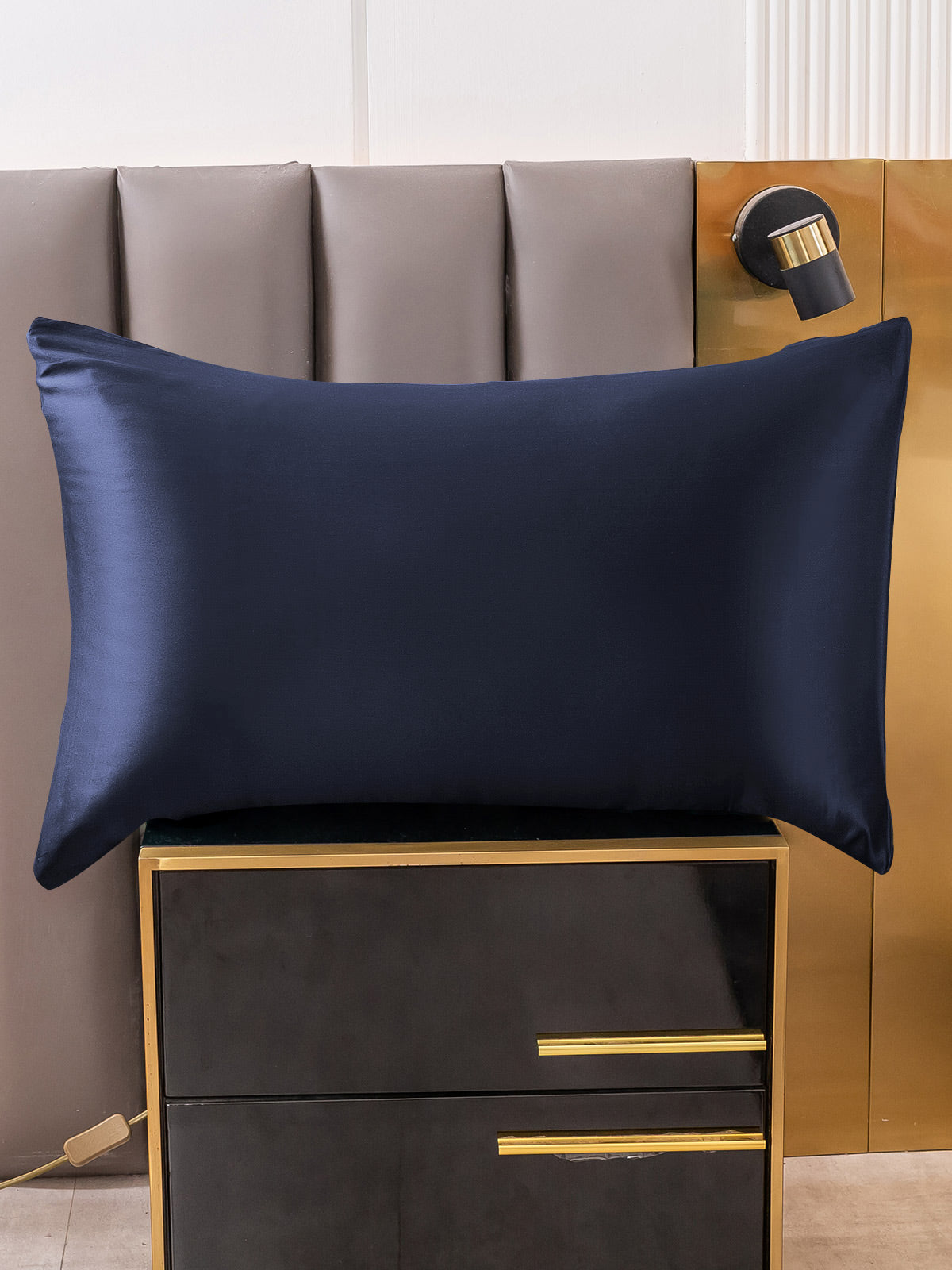 [Dunkelblau] SilkSilky-DE 22Momme Reine Seide Pillowcase 003