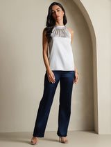[Hellgrau] SilkSilky-DE Sleeveless Halter T-Shirt 005