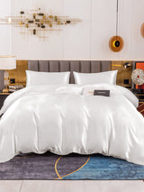 [Weiß] SilkSilky-DE 19Momme Reine Seide Bedding Set 001