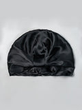 SilkSilky-DE Reine Seide Sleep Cap Schwarz 005