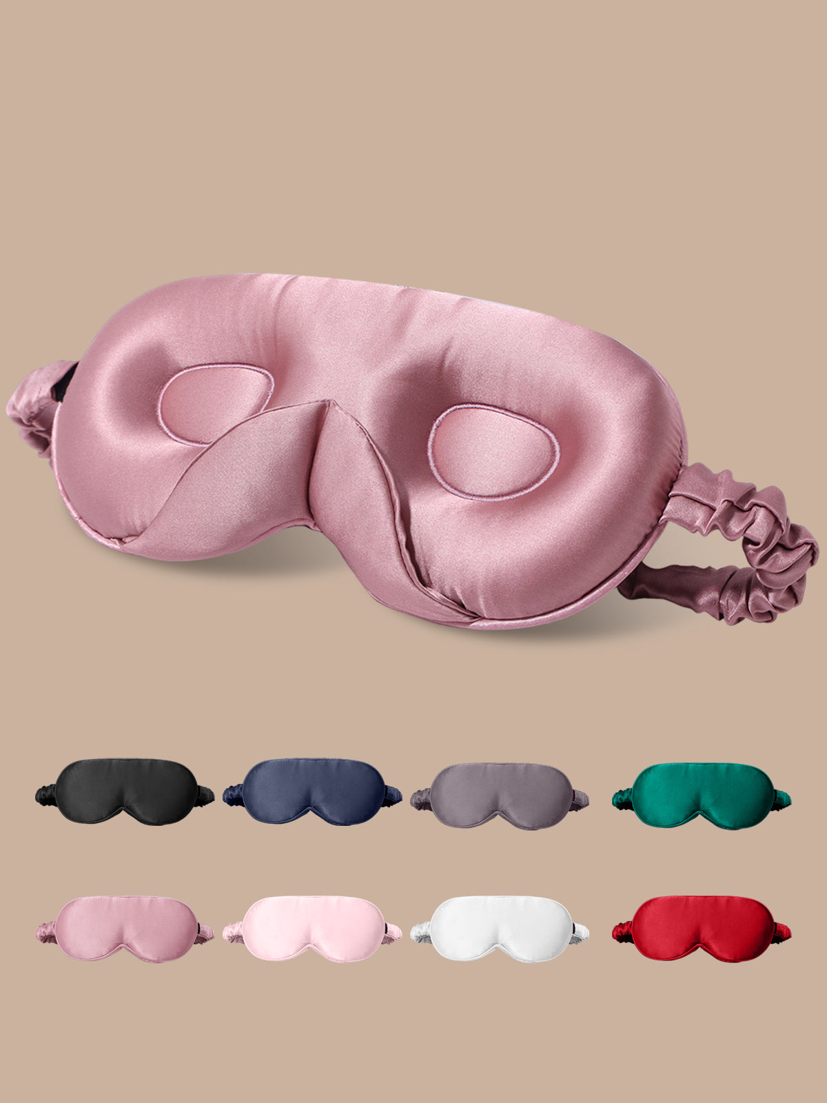 [Blasses Mauve] SilkSilky-DE Reine Seide Eye Mask 001