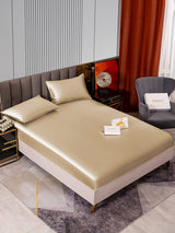 [Beige] SilkSilky-DE 22Momme Bettwäsche Sets 002