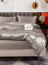 [Grau] SilkSilky-DE 19Momme Reine Seide Bedding Set 007