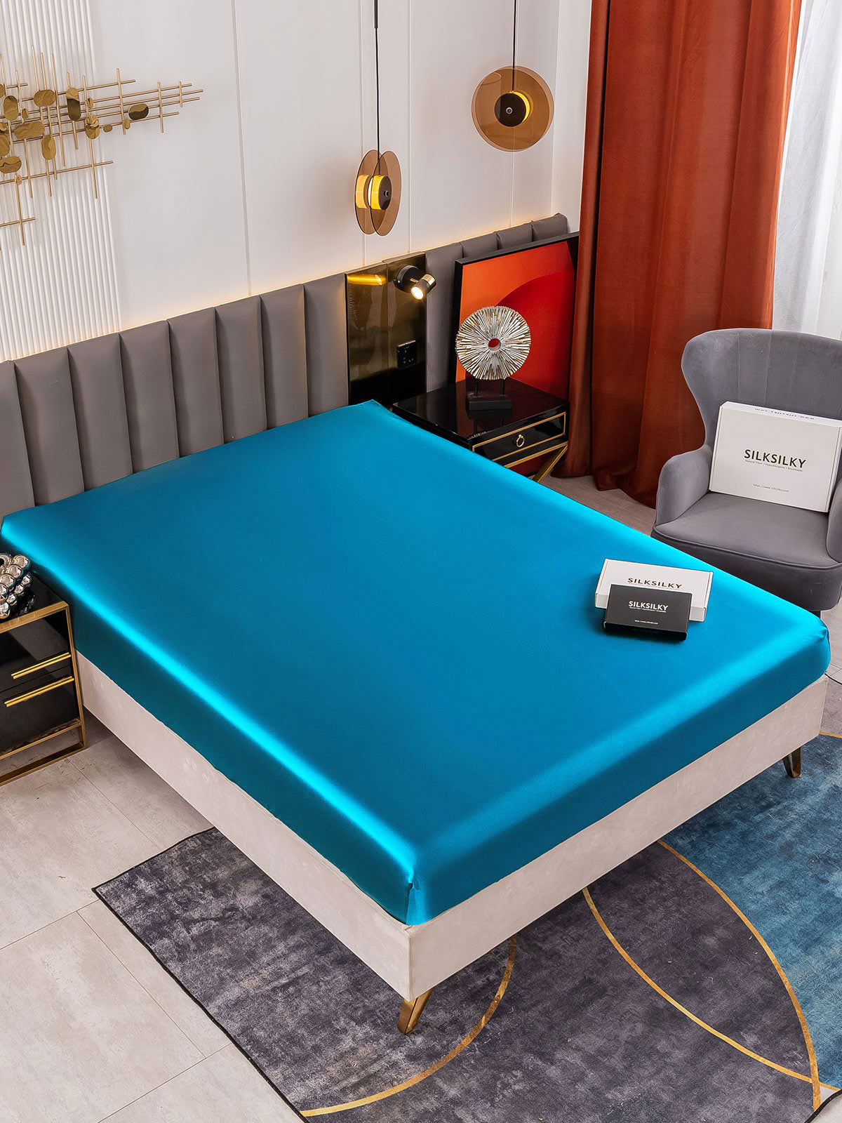 [König Blau] SilkSilky-DE 19Momme Sheet 001