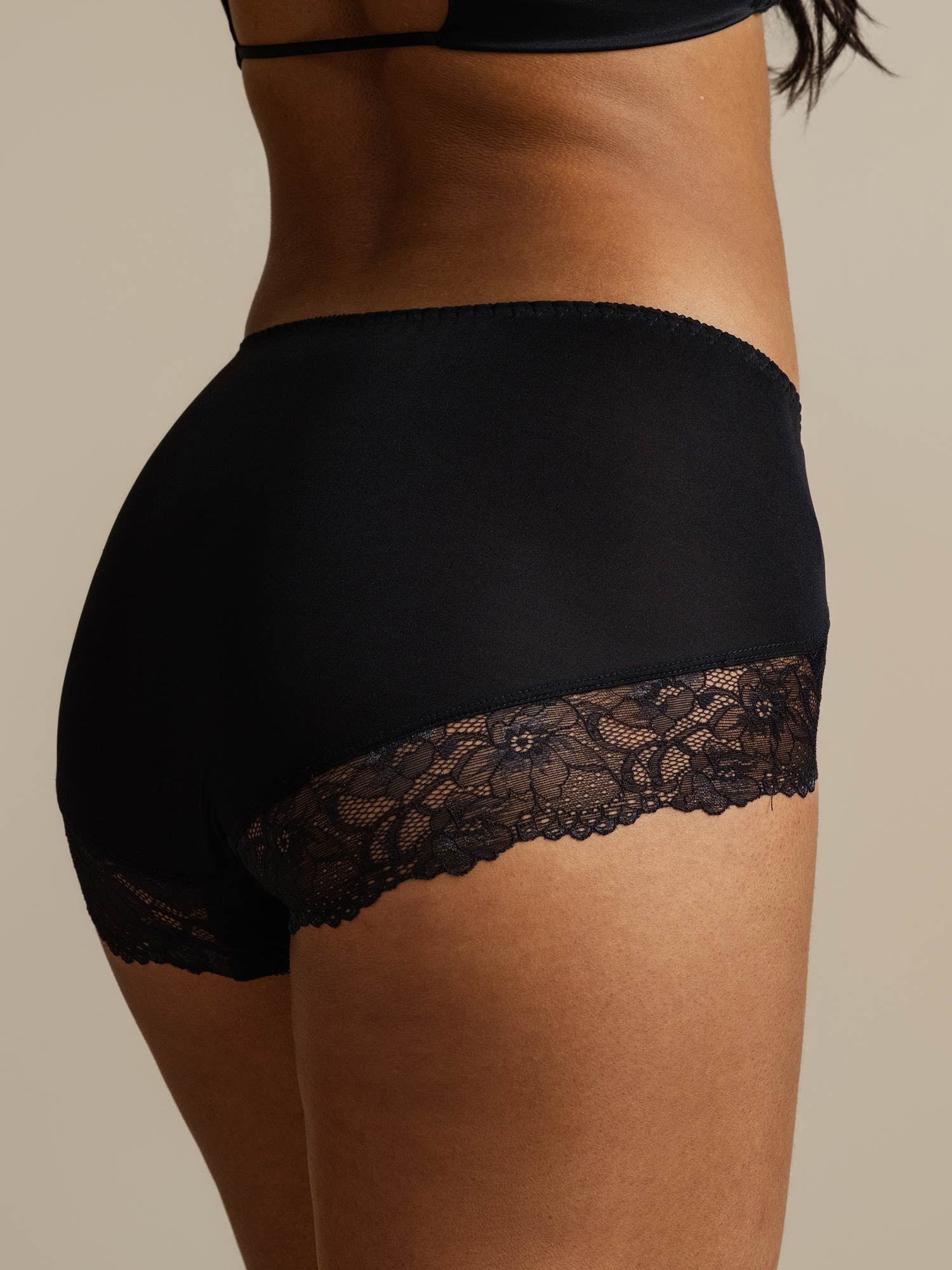 [Schwarz] SilkSilky-DE Reine Seide Panty 008,