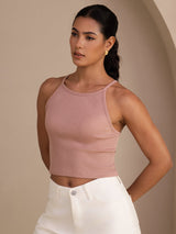 [Rosa] SilkSilky-DE Sleeveless Crew Neck Cami Top 003