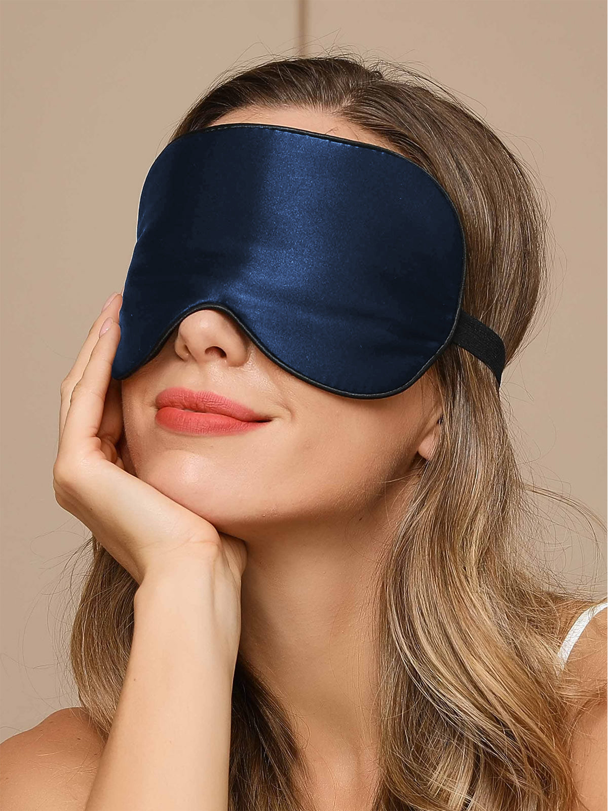 [Dunkelblau] SilkSilky-DE 19Momme Reine Seide Eye Mask 002
