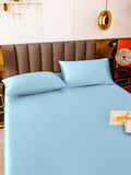 SilkSilky DE 19Momme Reine Seide Bedding Set Hellblau 003