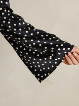 [Punktmuster] SilkSilky-DE 19Momme Seide Langärmelig Blouse 006