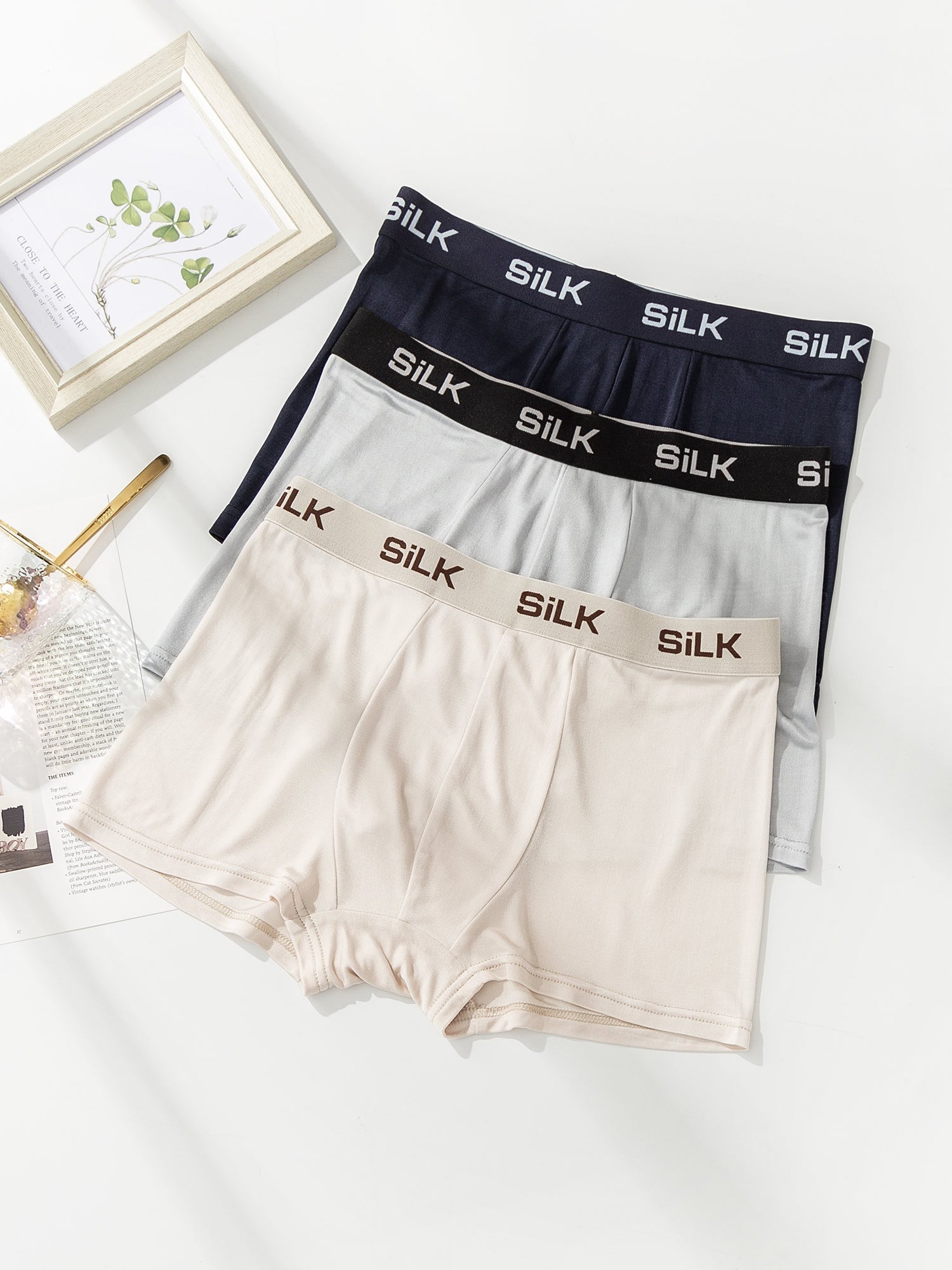 [Multi] SilkSilky-DE Reine Seide Mens Underwear 003