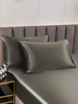 [Dunkelgrau] SilkSilky-DE 19Momme Reine Seide Pillowcase 003