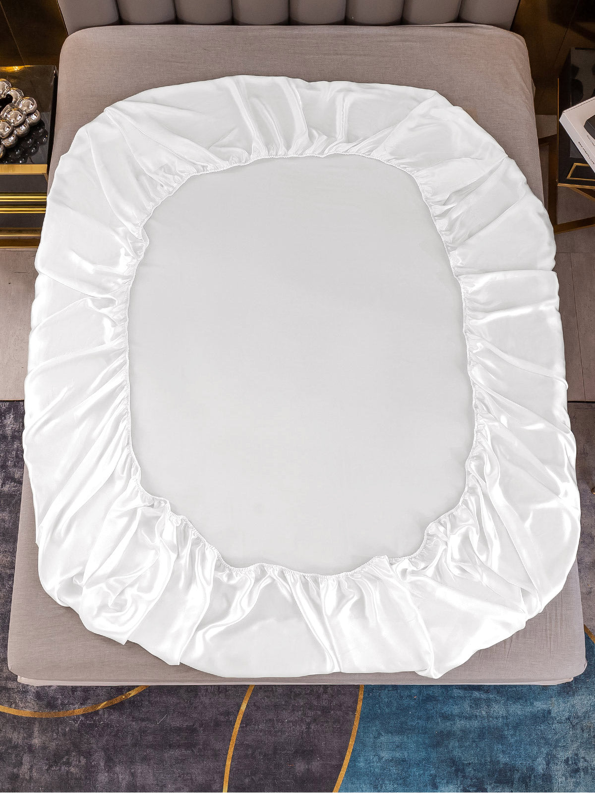 [Weiß] SilkSilky-DE 25Momme Reine Seide Bedding Set 003