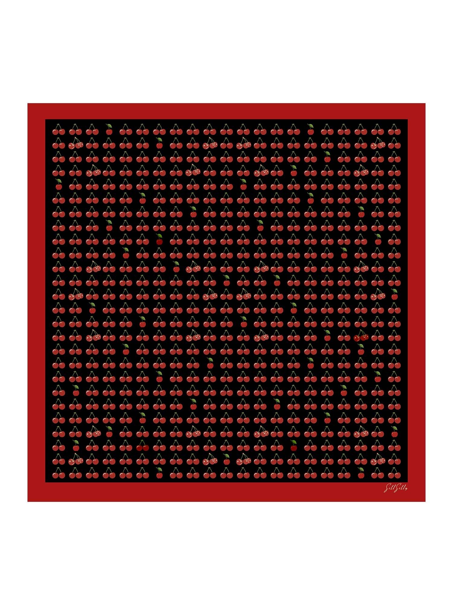 [Schwarze Kirsche] SilkSilky-DE Scarf 001