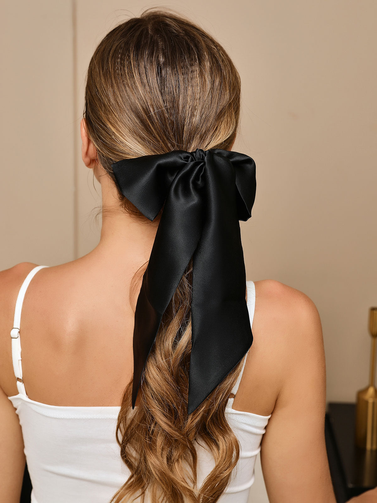 SilkSilky-DE 19Momme Reine Seide Scrunchie Schwarz 001