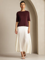 [Windsorwein] SilkSilky-DE Half Sleeve Crew-Ausschnitt T-Shirt 007