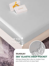 [Silber] SilkSilky-DE 19Momme Bettwäsche Sets 004