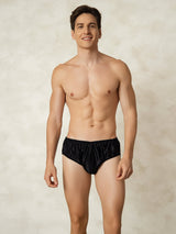 [Schwarz] SilkSilky-DE Reine Seide Mens Underwear 004