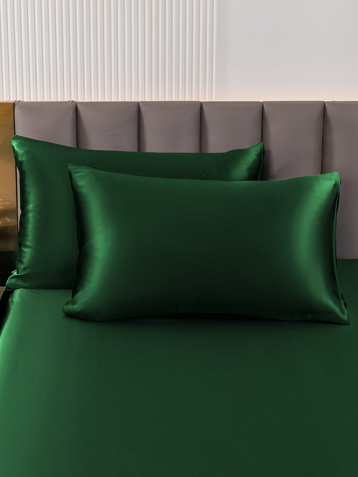 [Dunkelgrün] SilkSilky-DE 22Momme Reine Seide Pillowcase 001