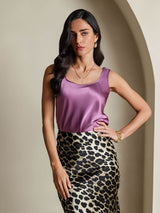 [Dunkelviolett] SilkSilky-DE Sleeveless Cami Top 003