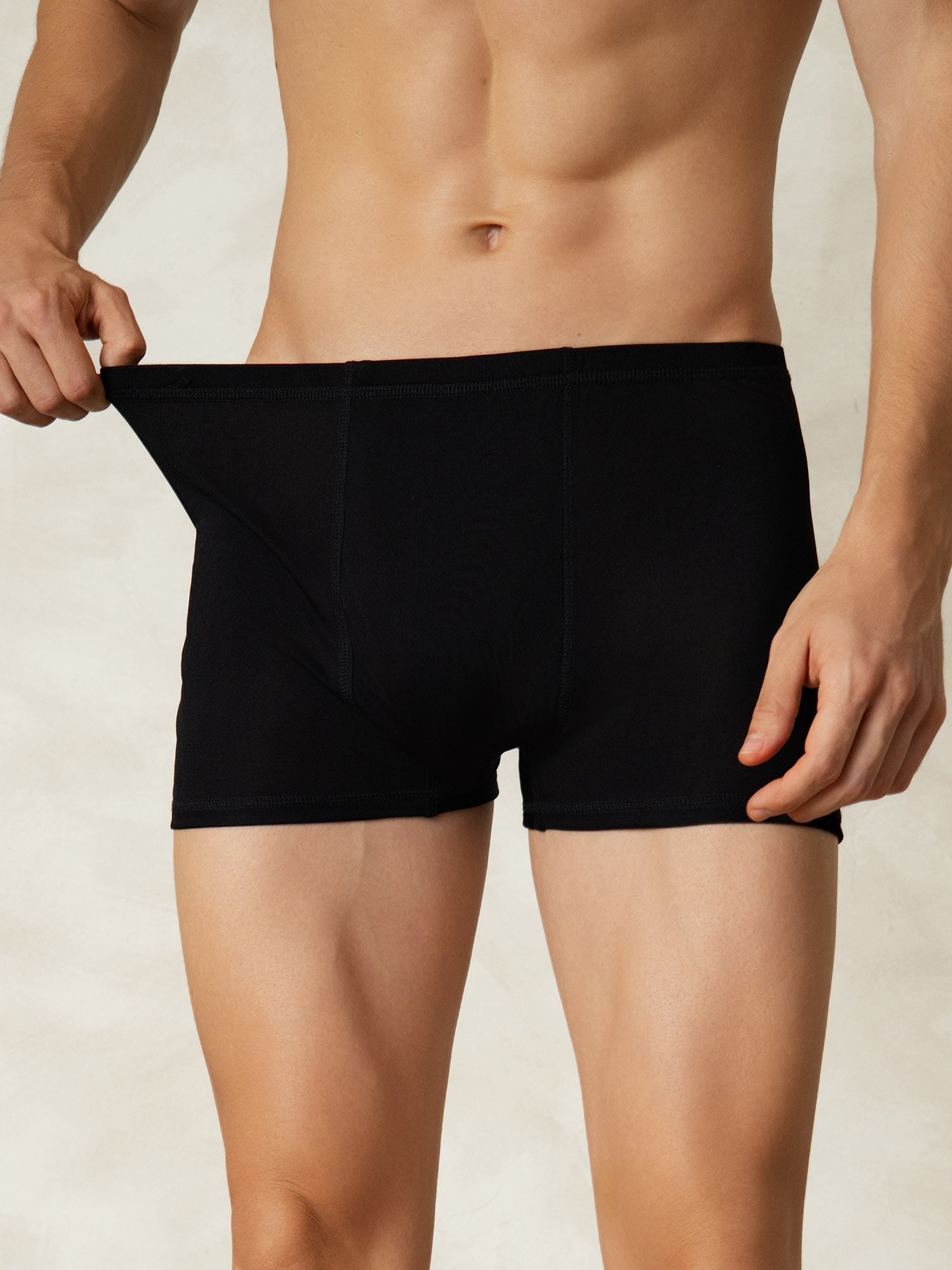 [Schwarz] SilkSilky-DE Seidenstrick Mens Underwear 001