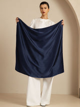 [Dunkelblau] SilkSilky-DE Pure Silk Scarf 001