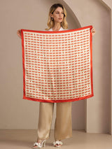 [Beige Kirsche] SilkSilky-DE Scarf 003