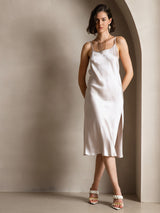 [Beige] SilkSilky-DE Sleeveless Kleider 001