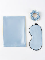 [Hellblau] SilkSilky-DE 19Momme Reine Seide Pillowcase Set 005