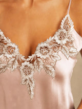 [Rosa] SilkSilky-DE Sleeveless V Neck Nachthemden 004