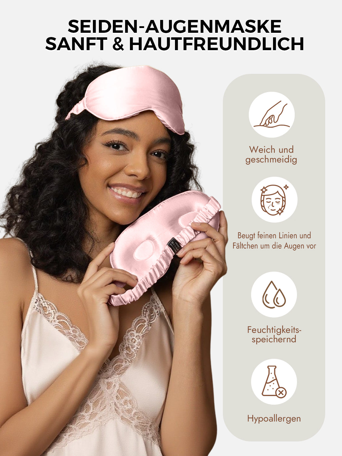 [Rosa] SilkSilky-DE Reine Seide Eye Mask 003