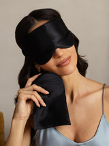 [Schwarz] SilkSilky-DE Augenmasken 001