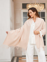 [Beige] SilkSilky-DE Wolle Schals 001