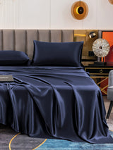 [Dunkelblau] SilkSilky-DE 19Momme Bettwäsche Sets 006