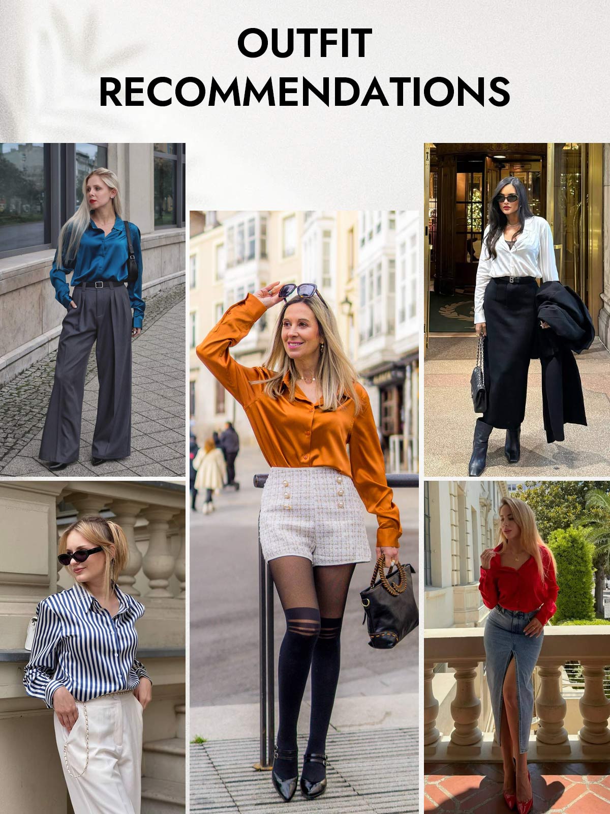 [Weiß] SilkSilky-DE Seide Langärmelig Umlegekragen Damenhemd 005