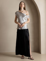 [Schwarz] SilkSilky-DE 19Momme Seide Womens Pants 009